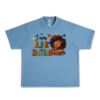 Pebble Blue i am black history afro girl Urban Heavy Tee - texasbilliewilder