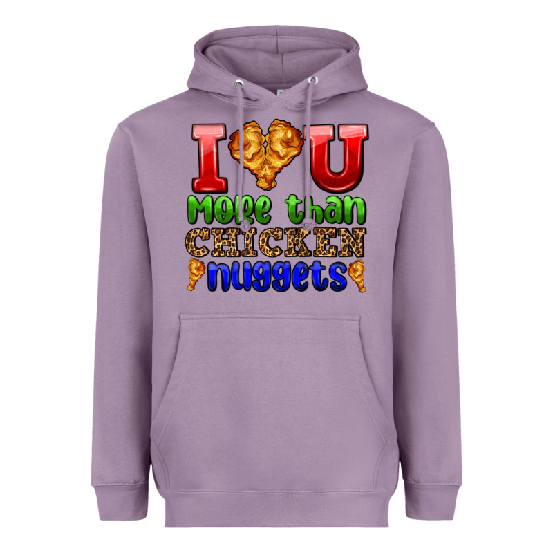 I Love You More Than Chicken Nuggets Heavyweight Hoodie by AdoDesignShop | Teevron