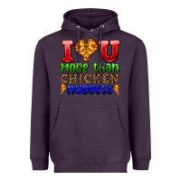 Plum i love you more than chicken nuggets Heavyweight Hoodie - AdoDesignShop