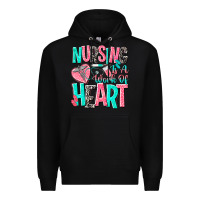 Black nursing is a work of heart Premium Hoodie - NancyCooperArtShop