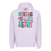 Lilac nursing is a work of heart Premium Hoodie - NancyCooperArtShop