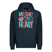 Navy nursing is a work of heart Premium Hoodie - NancyCooperArtShop