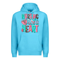 Ocean Blue nursing is a work of heart Premium Hoodie - NancyCooperArtShop