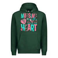 Sports Green nursing is a work of heart Premium Hoodie - NancyCooperArtShop