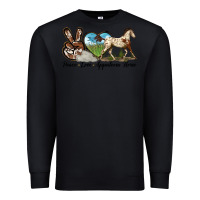 Black peace love appaloosa horse Premium Sweatshirt - LillyAllenDesigns