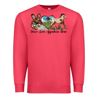 Cardinal peace love appaloosa horse Premium Sweatshirt - LillyAllenDesigns