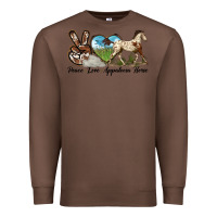 Chestnut peace love appaloosa horse Premium Sweatshirt - LillyAllenDesigns