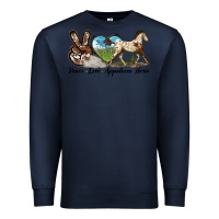 Navy peace love appaloosa horse Premium Sweatshirt - LillyAllenDesigns
