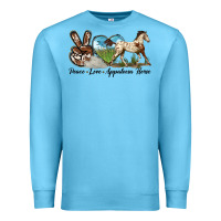 Ocean Blue peace love appaloosa horse Premium Sweatshirt - LillyAllenDesigns