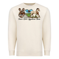 Sandshell peace love appaloosa horse Premium Sweatshirt - LillyAllenDesigns