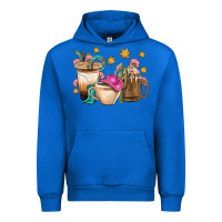 Cobalt Western Cowgirl Coffee Cup Bbs Urban Hoodie - BundleAndBundleShop