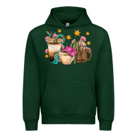 Forest Green Western Cowgirl Coffee Cup Bbs Urban Hoodie - BundleAndBundleShop