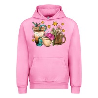Fuchsia Pink Western Cowgirl Coffee Cup Bbs Urban Hoodie - BundleAndBundleShop