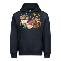 Navy Western Cowgirl Coffee Cup Bbs Urban Hoodie - BundleAndBundleShop