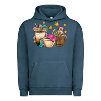 Pigment Midnight Navy Western Cowgirl Coffee Cup Bbs Urban Hoodie - BundleAndBundleShop