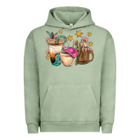 Pigment Oil Green Western Cowgirl Coffee Cup Bbs Urban Hoodie - BundleAndBundleShop