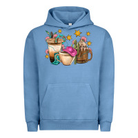 Pigment Pebble Blue Western Cowgirl Coffee Cup Bbs Urban Hoodie - BundleAndBundleShop