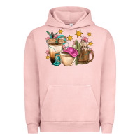 Pigment Salmon Western Cowgirl Coffee Cup Bbs Urban Hoodie - BundleAndBundleShop