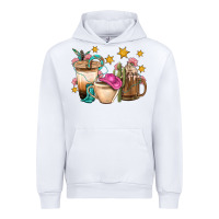 White Western Cowgirl Coffee Cup Bbs Urban Hoodie - BundleAndBundleShop