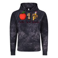 Cloud Black hello first grade leopard 3200x2400 Vintage Hoodie - AdoDesignShop