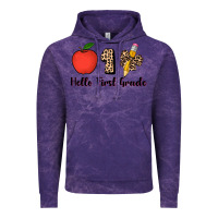 Cloud Purple hello first grade leopard 3200x2400 Vintage Hoodie - AdoDesignShop
