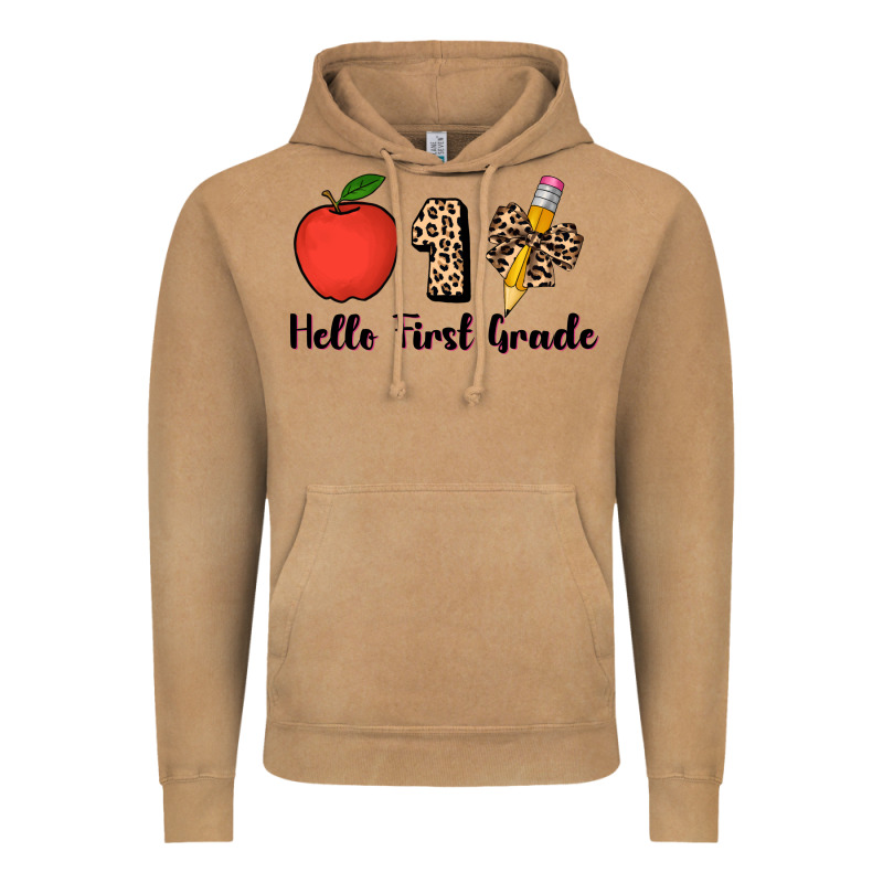 Hello First Grade Leopard 3200x2400 Vintage Hoodie by AdoDesignShop | Teevron
