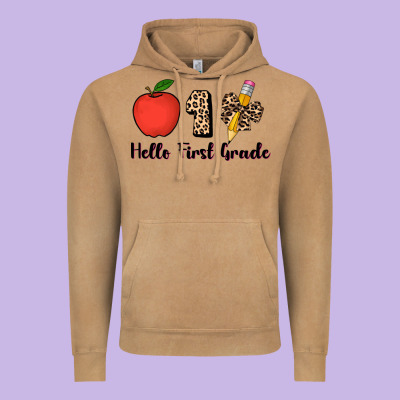 Hello First Grade Leopard 3200x2400 Vintage Hoodie Designed By Adodesignshop