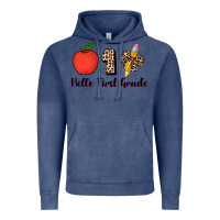 Vintage Denim hello first grade leopard 3200x2400 Vintage Hoodie - AdoDesignShop