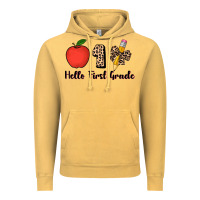 Vintage Mustard hello first grade leopard 3200x2400 Vintage Hoodie - AdoDesignShop