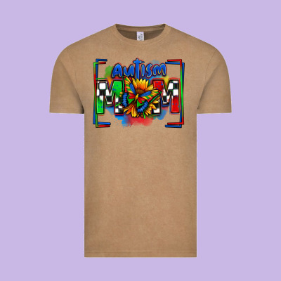 Autism Mom Checkered Flag Vintage Tee Designed By Zillion Design Studio