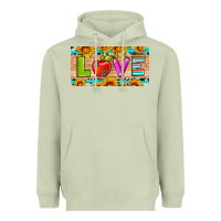 Matcha love and sunflower with pen and apple license plate template Heavyweight Hoodie - Artiststas