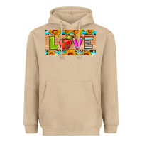 Mushroom love and sunflower with pen and apple license plate template Heavyweight Hoodie - Artiststas