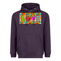 Plum love and sunflower with pen and apple license plate template Heavyweight Hoodie - Artiststas