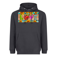 Smoke love and sunflower with pen and apple license plate template Heavyweight Hoodie - Artiststas