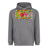 Storm love and sunflower with pen and apple license plate template Heavyweight Hoodie - Artiststas