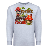 Heather Grey gnome sweet gnome Premium Sweatshirt - BarkalooDesign