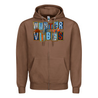 Chestnut winter vibes Zipper Hoodie - FaDigitalArtStudio