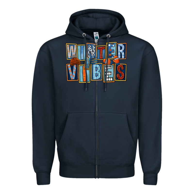 Winter Vibes Zipper Hoodie by FaDigitalArtStudio | Teevron