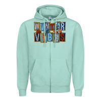 Seafoam winter vibes Zipper Hoodie - FaDigitalArtStudio