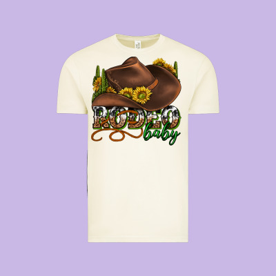 Rodeo Baby Western Vintage Tee Designed By Texasbilliewilder