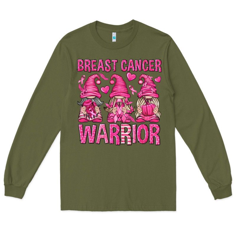 Breast Cancer Warrior Gnomes Long Sleeve Tee by texasbilliewilder | Teevron