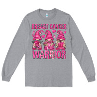 Heather Grey Breast Cancer Warrior Gnomes Long Sleeve Tee - texasbilliewilder