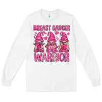 White Breast Cancer Warrior Gnomes Long Sleeve Tee - texasbilliewilder