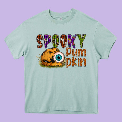 Spooky Pumpkin Heavy Core Tee Designed By Sublimationcraftshop
