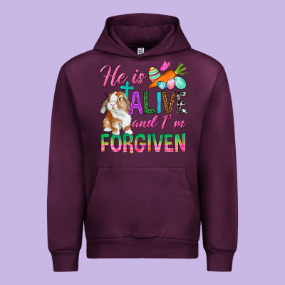 He Is Alive And I'm Forgiven Urban Hoodie Designed By Bundleandbundleshop
