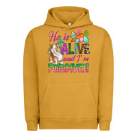 Pigment Peanut Butter He Is Alive And I'm Forgiven Urban Hoodie - BundleAndBundleShop