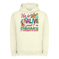 Pigment Pistachio He Is Alive And I'm Forgiven Urban Hoodie - BundleAndBundleShop