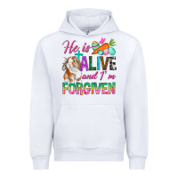 White He Is Alive And I'm Forgiven Urban Hoodie - BundleAndBundleShop