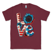 Burgundy Love 4th of July Classic Tee - CowGirlArtShop