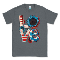 Charcoal Heather Love 4th of July Classic Tee - CowGirlArtShop